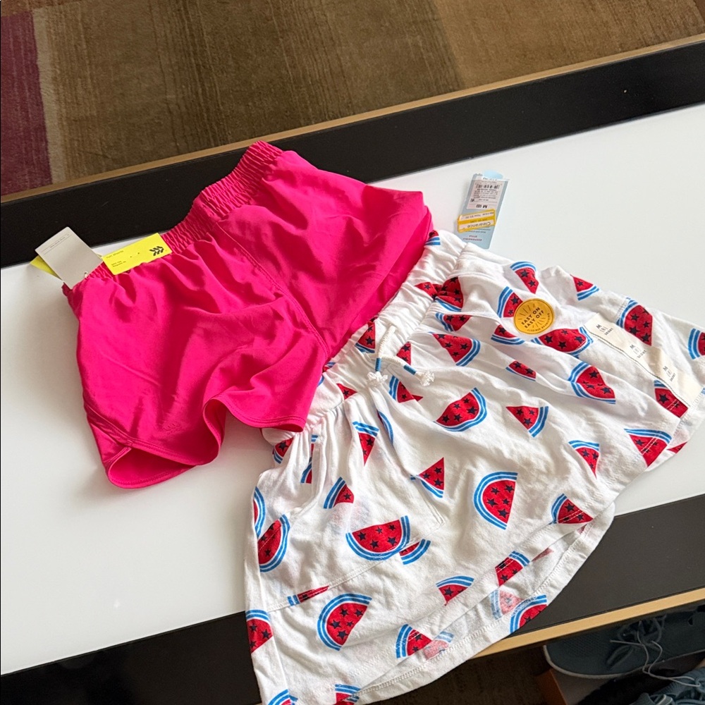 Cat & Jack Pink and Watermelon Print Shorts Set